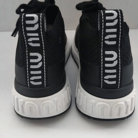 Miu Miu KNIT FABRIC SNEAKERS, size 37.5 (7 US) - Picture 4 of 8